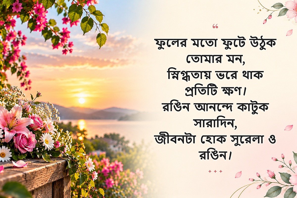 Short Flower Caption Bangl | ফুল নিয়ে ছোট ক্যাপশন