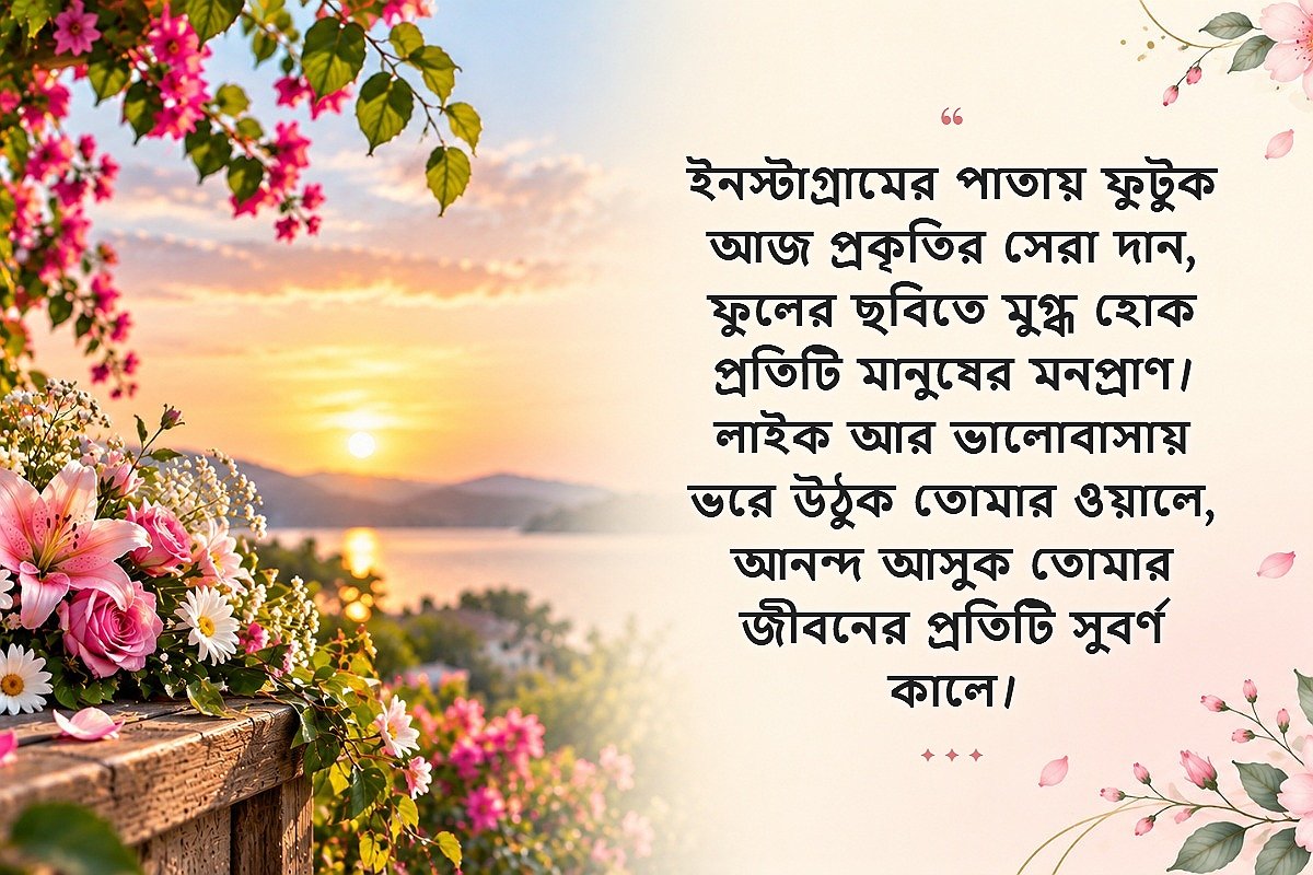 Flower Caption In Bengali For Instagram | ইনস্টাগ্রামের জন্য ফুলের বাংলা ক্যাপশন