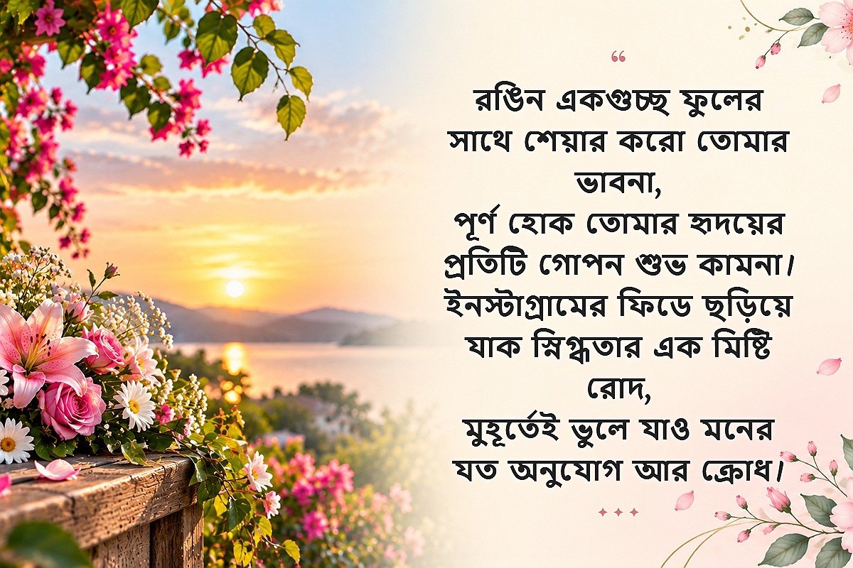 Flower Caption In Bengali For Instagram | ইনস্টাগ্রামের জন্য ফুলের বাংলা ক্যাপশন