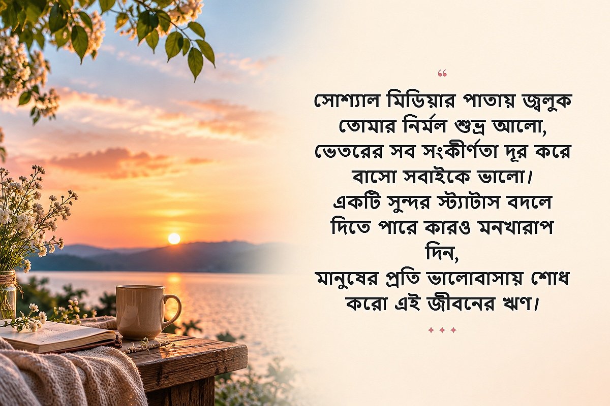 Aesthetic Status Bangla | সোশ্যাল মিডিয়ার জন্য নান্দনিক বাংলা স্ট্যাটাস