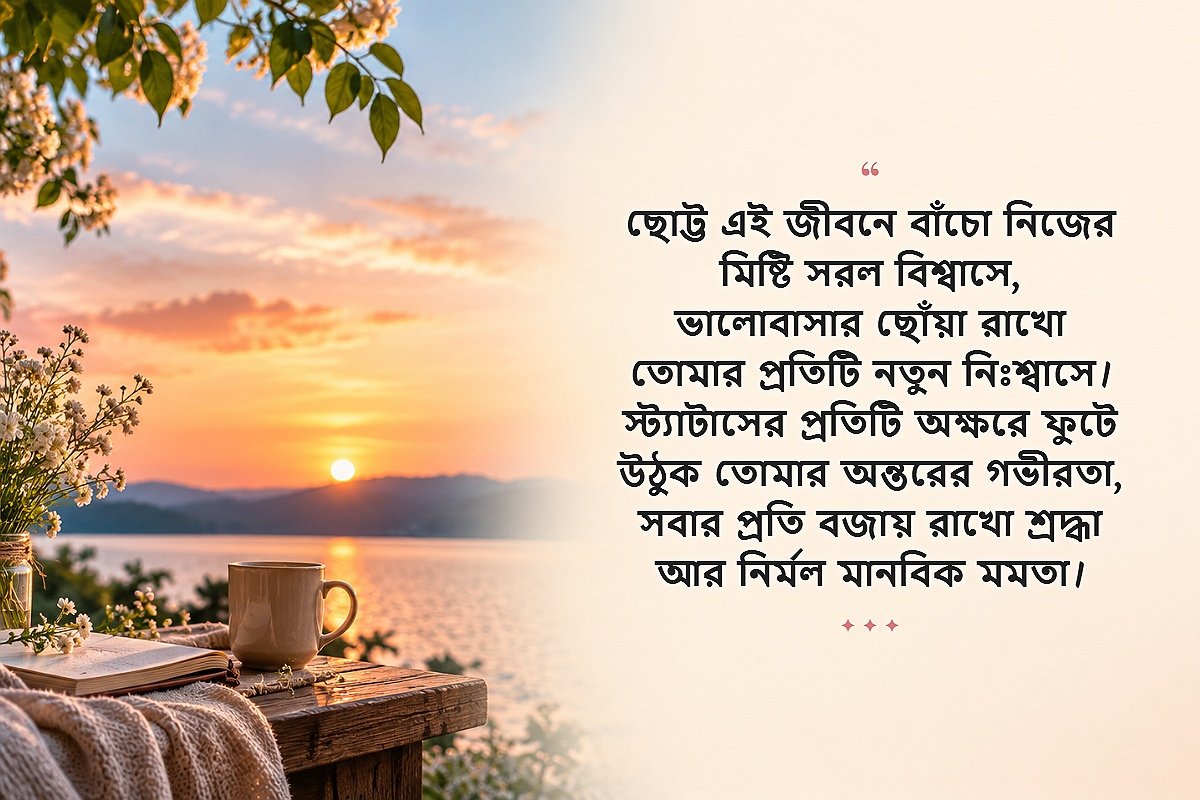 Aesthetic Status Bangla | সোশ্যাল মিডিয়ার জন্য নান্দনিক বাংলা স্ট্যাটাস
